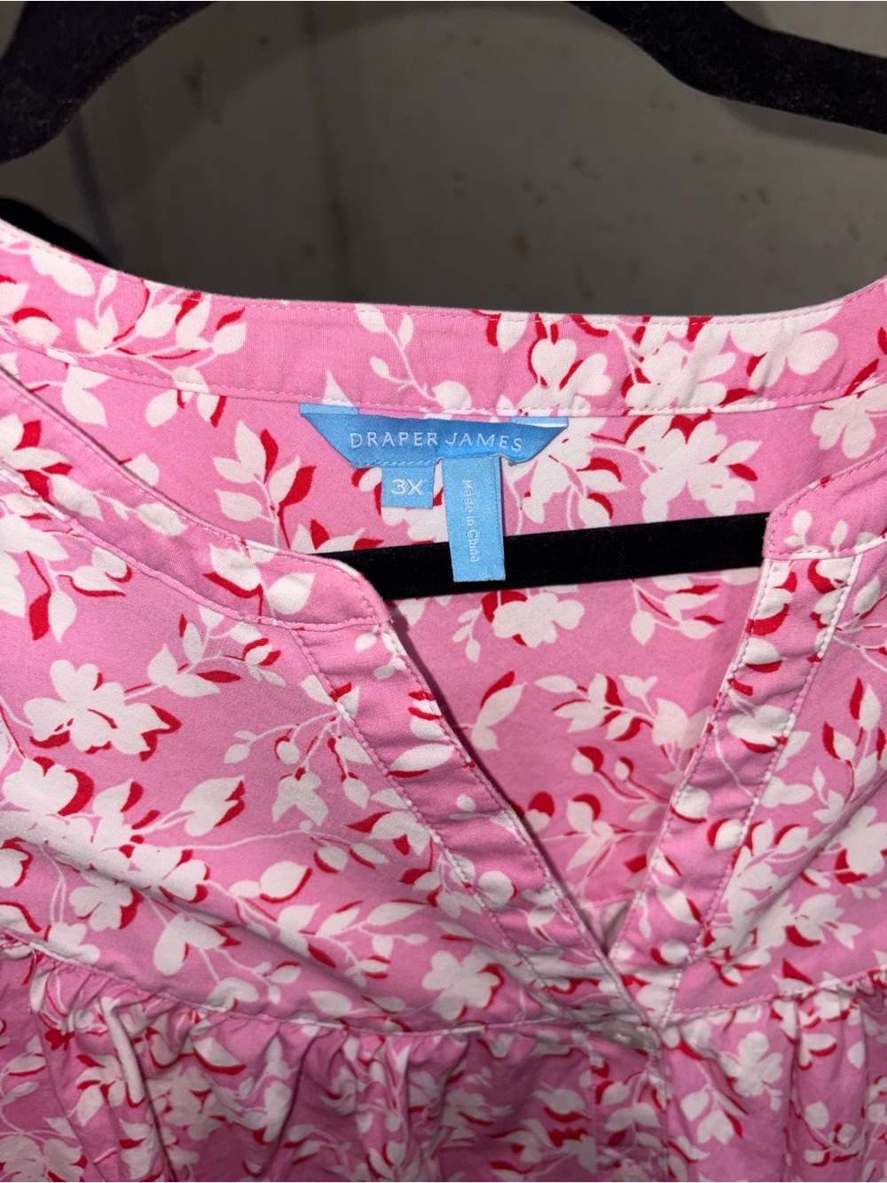 Draper James Pink Floral Puff-Sleeve Blouse - Picture 3 of 3